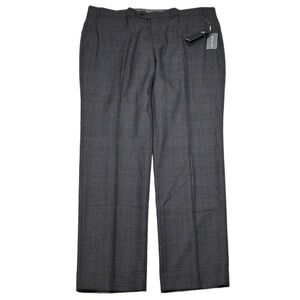 Michael Kors Malone Dress Pants Mens 40x30 Brown Blue Plaid Stretch Wool NEW